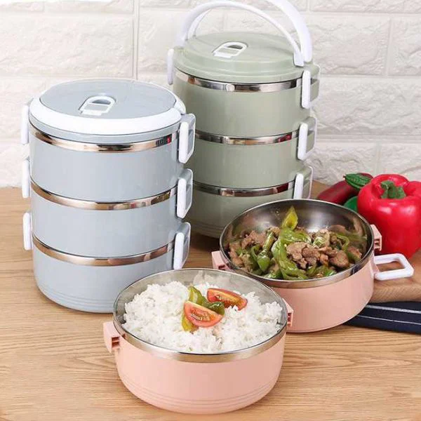 ظرف غذای استیل سه طبقه کد vt938