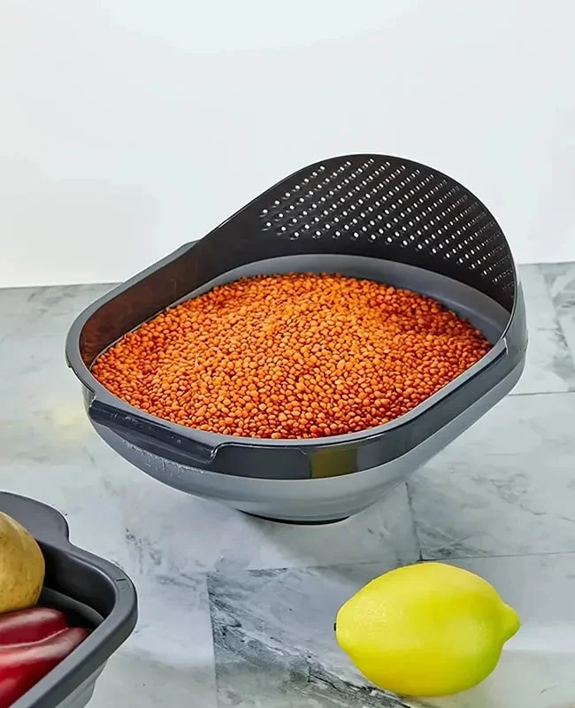 آبکش برنج تاشو کدL00757 آبکش برنج تاشو کدL00757