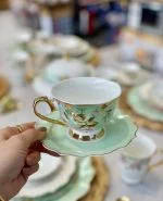 سرویس پذیرایی kit art ست کامل 6نفری رنگ کاهویی کد 1016 - تصویر 3