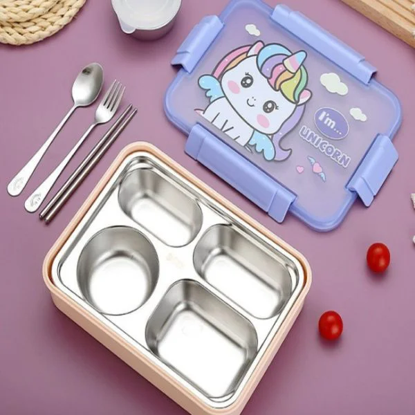 لانچ باکس استیل کودک کد unicorn