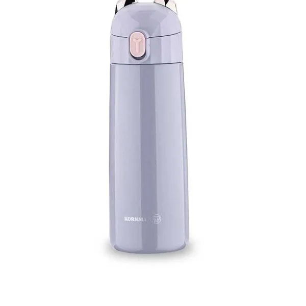 قمقمه کودک طوسی 350میلی لیتری بامبینو پلاس Korkmaz کد02-743
