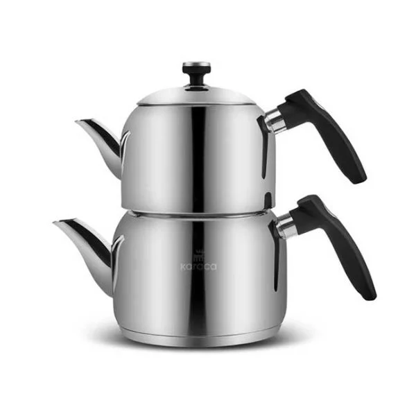 ست کتری و قوری کوچک استیل asiye کاراجا کد 502000611