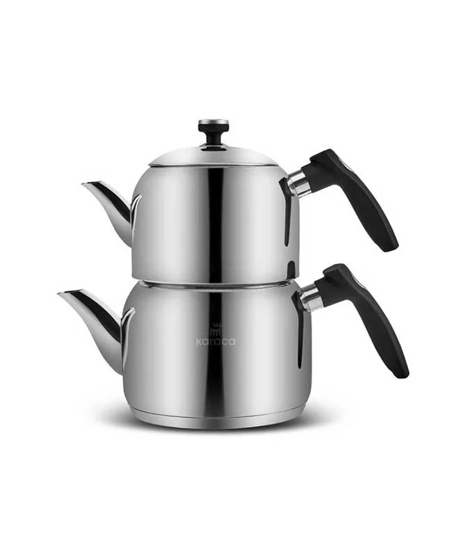 ست کتری و قوری کوچک استیل asiye کاراجا کد 502000611