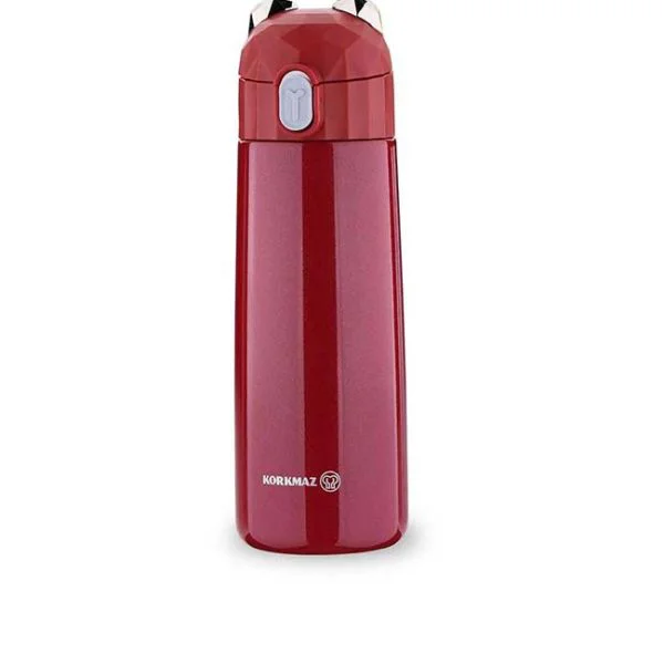 قمقمه کودک قرمز 350میلی لیتری بامبینو پلاس Korkmaz کد04-743