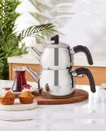 ست کتری و قوری استیل دسته مشکی میدیBelinay کاراجاکد502000606