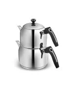 ست کتری و قوری کوچک استیل asiye کاراجا کد 502000611
