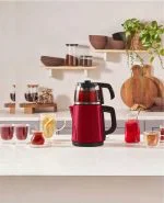 چای ساز فلزی شیشه ای Viva سرخابی کاراجا کد502000650 - تصویر 4