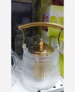 قوری دسته طلایی وارداتی کد VT2466