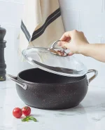 ماهیتابه درب دار 24 سانتی کاراجا کد 502000173 - تصویر 2