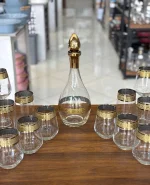 ست تنگ و گیلاس 19 پارچه طلاکوب Vesace کد arow-4113