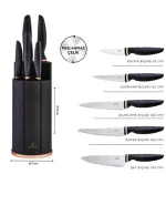 ست چاقوی 6 تکه دسته سیاه کاراجا کد 502000252 - تصویر 2