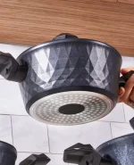سرویس قابلمه 6 پارچه دسته آنتی باکتریال کاراجا کد 502000239 - تصویر 3