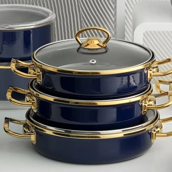 ست ماهیتابه سه تکه درب دار کاراجا کد 502000170
