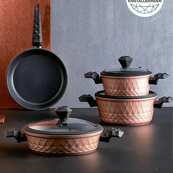 سرویس قابلمه 7پارچه دسته آنتی باکتریال کاراجا کد 502000157