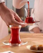 استکان نعلبکی 6تایی پاشاباغچه مدل وفا 96942/8