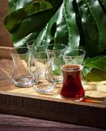 استکان کمر باریک INCEBELLI پاشاباغچه 6تایی 4238112