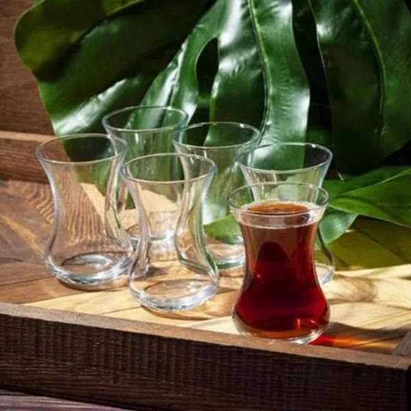 استکان کمر باریک INCEBELLI پاشاباغچه 6تایی 4238112