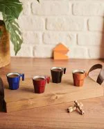 شات قهوه‌خوری رنگی 4تایی پاشاباغچه مدل کازابلانکا 96802/4