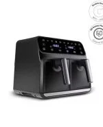 هواپز چندکاره 4+4 لیتری xxxl دیجیتال دو قلو دو محفظه مشکی کاراجا کد 502000726 - تصویر 9