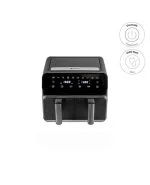 هواپز چندکاره 4+4 لیتری xxxl دیجیتال دو قلو دو محفظه مشکی کاراجا کد 502000726 - تصویر 7