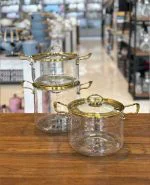 قابلمه پیرکس رنگ طلایی از perotti کد LOGAN-17642 - تصویر 12