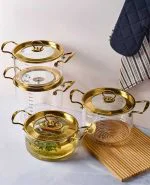 قابلمه پیرکس رنگ طلایی از perotti کد LOGAN-17642 - تصویر 14