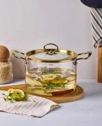 قابلمه پیرکس رنگ طلایی از perotti کد LOGAN-17642 - تصویر 10