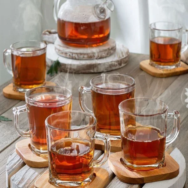 لیوان چایخوری 6 تایی دسته دار پاشاباغچه کد ۵۵۲۲۳