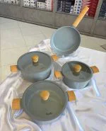 سرویس قابلمه هفت پارچه perotti رنگ طوسی کد 0027