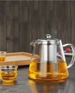 قوری شیشه ای 550 میل وارداتی کد VT412 - تصویر 3