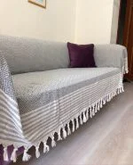 روکش مبل چند منظوره نخی طرح diamond کد 4033