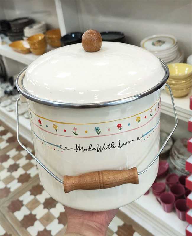 ظرف روغن و شیر لعابی کد 007719
