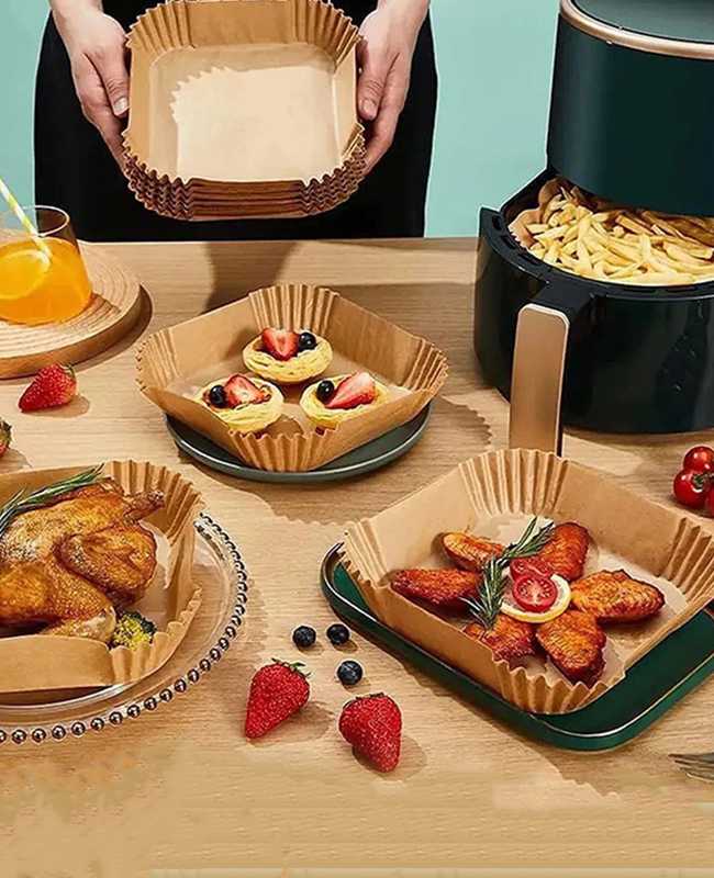 کاغذ روغنی سرخ کن مدل Air Fryer(4) کاغذ روغنی سرخ کن مربع مدل Air Fryer - تصویر 3