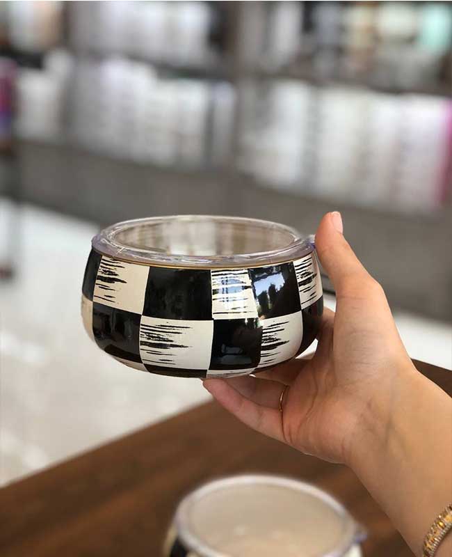 5 ظروف نگهداری لعابی غذا سه تایی آجار طرح شطرنجی کدXAP-22-0236 - تصویر 5