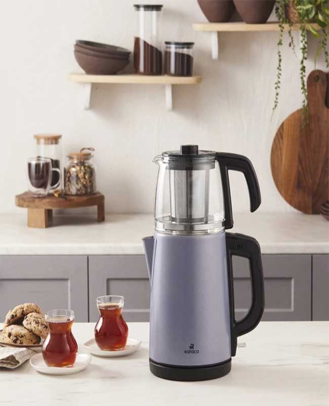1 چای ساز فلزی شیشه ای ocean Wave کاراجا کد502000649 - تصویر 2