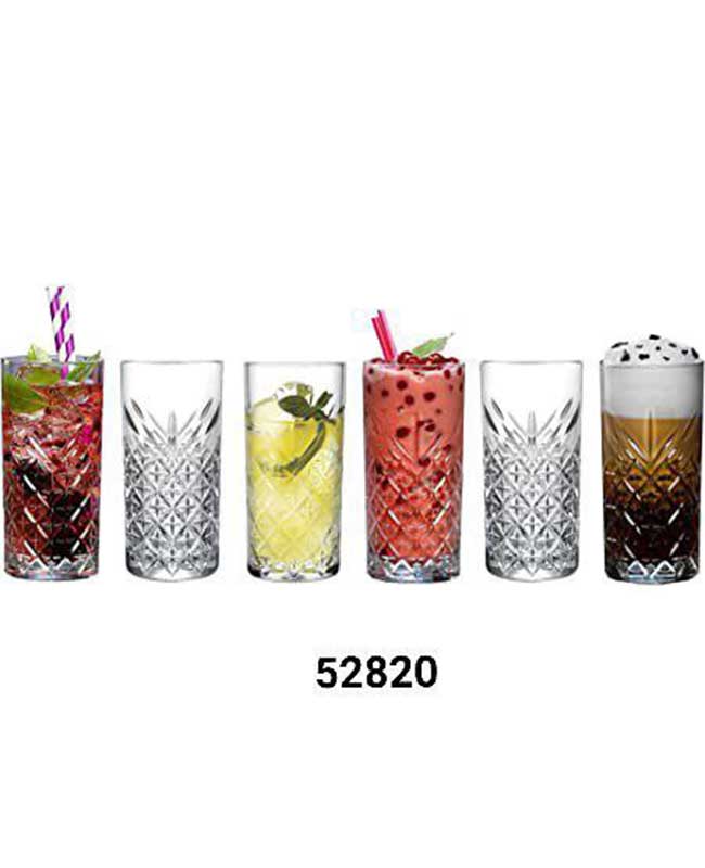 2 لیوان 4 تایی شیشهای مدل Timelessپاشاباغچه کد 52820 - تصویر 2