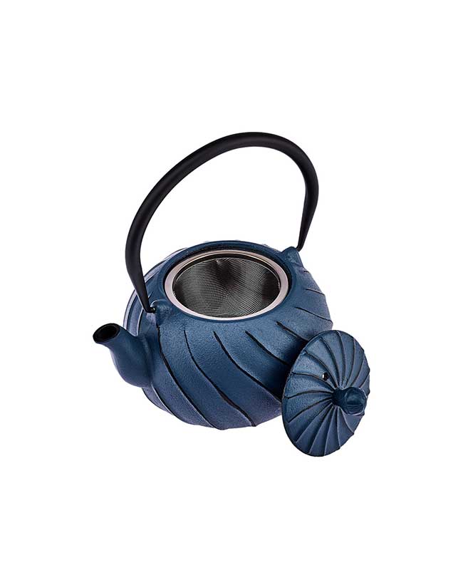 3 قوری چدنی 800 میلی لیتر جاویدآبی کاراجاکد502000469 - تصویر 2