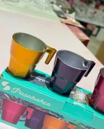 شات قهوه‌خوری رنگی 4تایی پاشاباغچه مدل کازابلانکا 968024