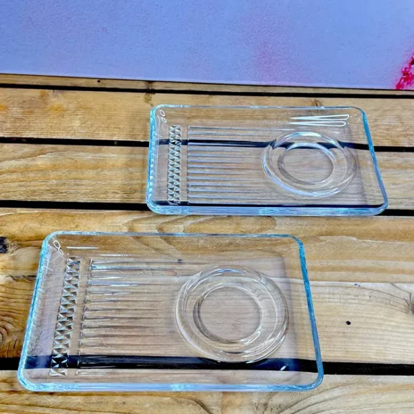 نعلبکی جفتی Elysia شیشه ای پاشاباغچه کد54901