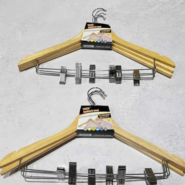چوب لباسی گیره دار بامبو وارداتی کد KIT-586