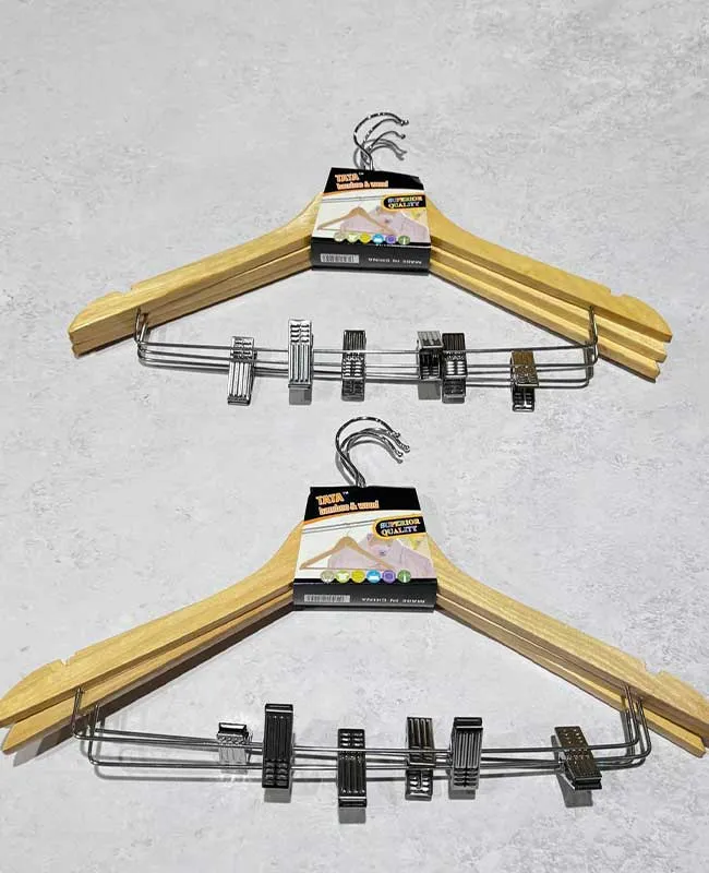 چوب لباسی گیره دار بامبو وارداتی کد KIT-586