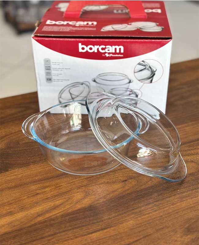 1 ست قابلمه پیرکس 3تایی مدل borcam از پاشاباغچه کد 159021 - تصویر 2