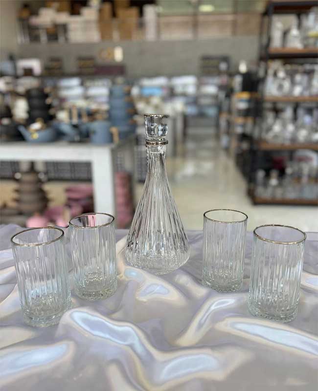 1 ست 5 پارچه تنگ و لیوان مدل الیسا کدrosehome - تصویر 2