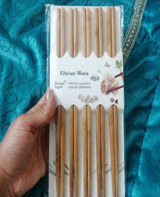 چاپستیک 20 عددی 5 جفت بامبو وارداتی کد KIT-156 چاپستیک 20 عددی 5 جفت بامبو وارداتی کد KIT-156