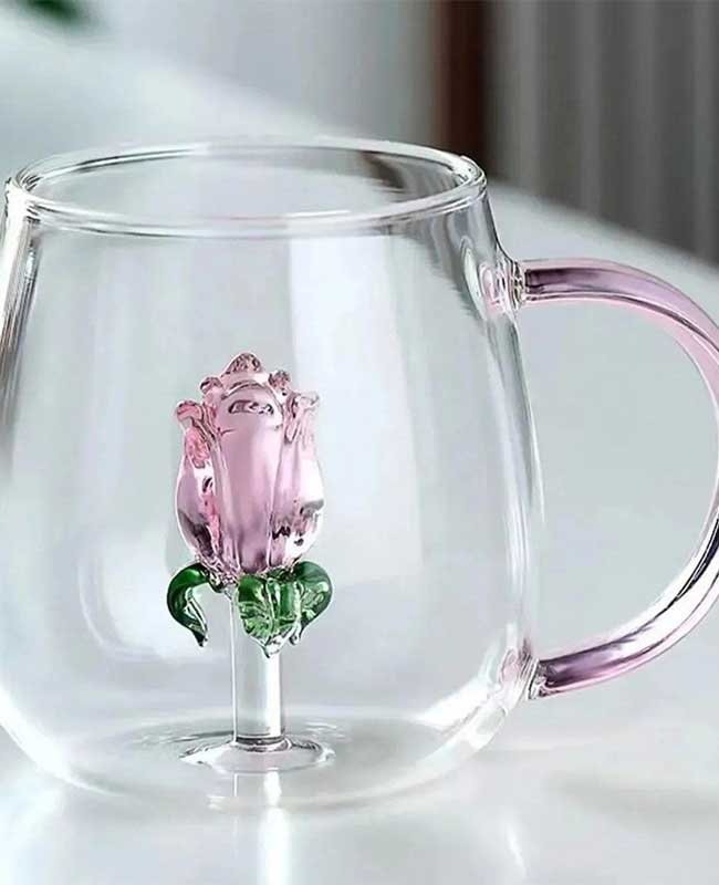 ماگ شیشه ای طرح گل رز وارداتی کدvt5318 (4) ماگ شیشه ای طرح گل رز وارداتی کدvt5318