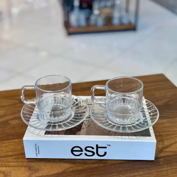 ست فنجان نعلبکی 12 پارچه Deli Glass کد KIT-1110
