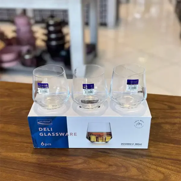 نیم لیوان 6 تایی DELI GLASSکد 1117