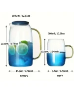 پارچ ولیوان پیرکس رنگی وارداتی کد kit-1132