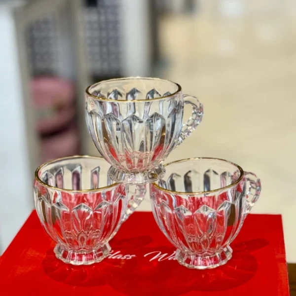 فنجان چایخوری لب طلایی وارداتی کد KIT-1395