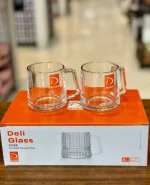 ماگ Deli Glass لب طلا وارداتی Kit-1398